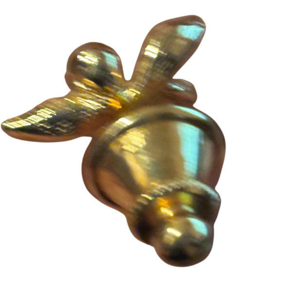 Guardian Angel Cherub Lapel Pin Gold Tone VTG Collectible Holidaycore Angelcore - Picture 4 of 10